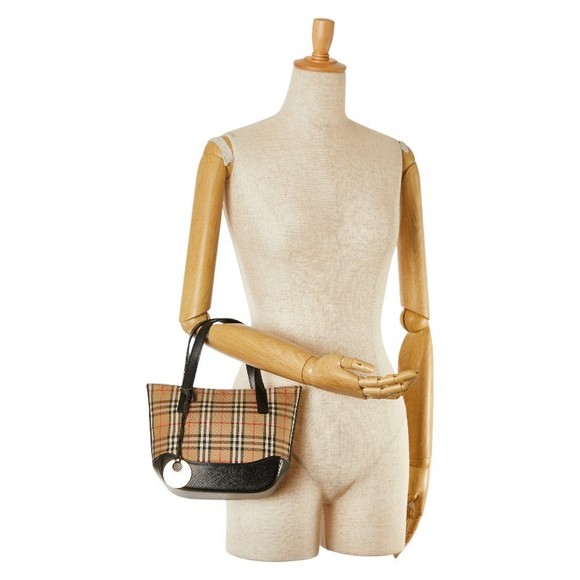 Burberry Nova Check Shadow Black Horse Handbag Beige - Picture 7 of 7